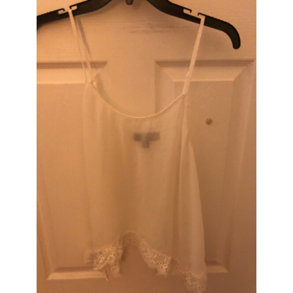 White Flowy Tank